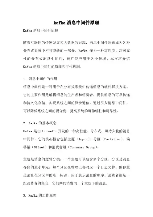 kafka消息中间件原理