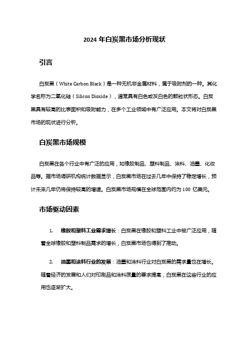 2024年白炭黑市场分析现状