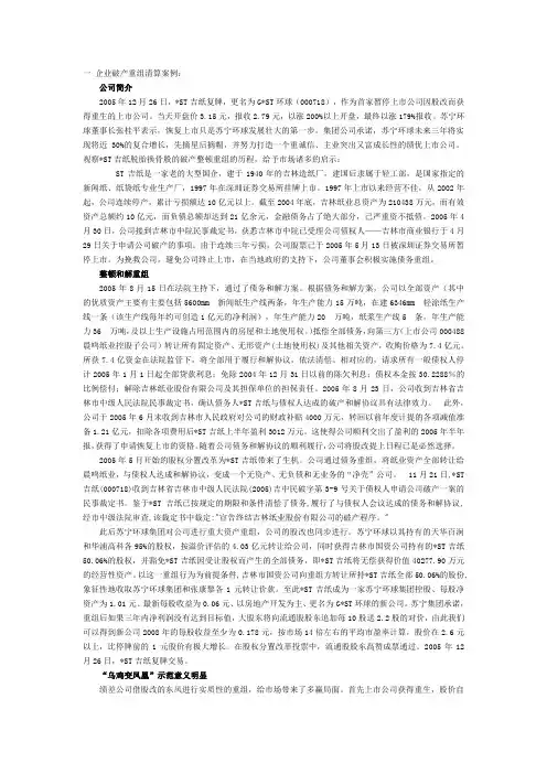 高级财务管理案例