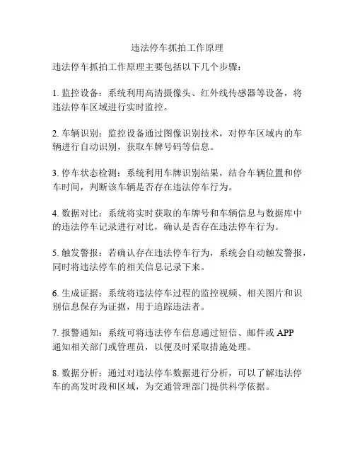 违法停车抓拍工作原理