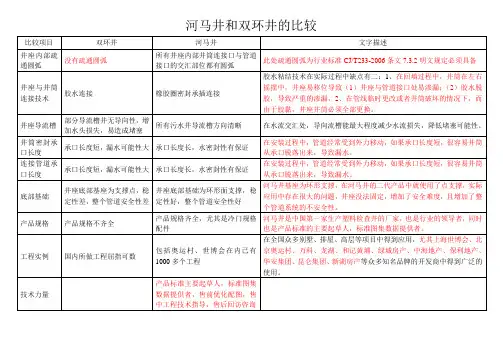 河马井和双环井的比较