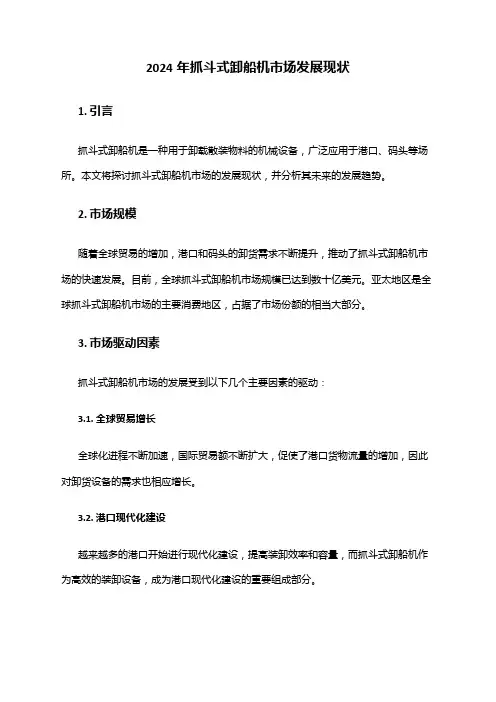 2024年抓斗式卸船机市场发展现状