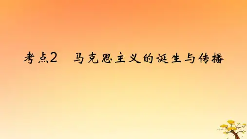 2025版高考历史一轮复习新题精练专题十考点2马克思主义的诞生与传播能力提升课件