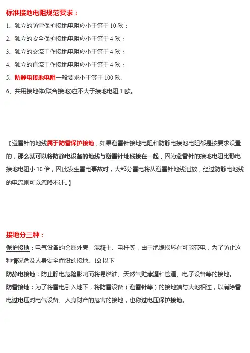 静电接地的种类