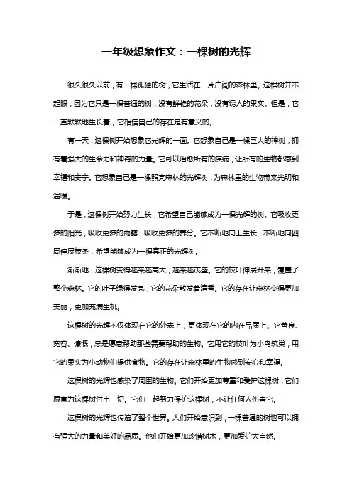 一年级想象作文：一棵树的光辉