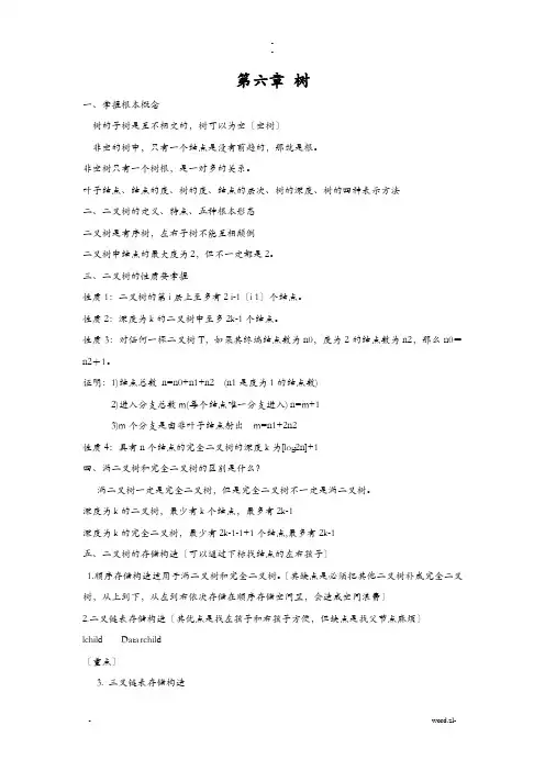 离散数学树知识点总结