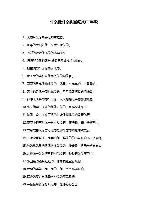 什么像什么似的造句二年级
