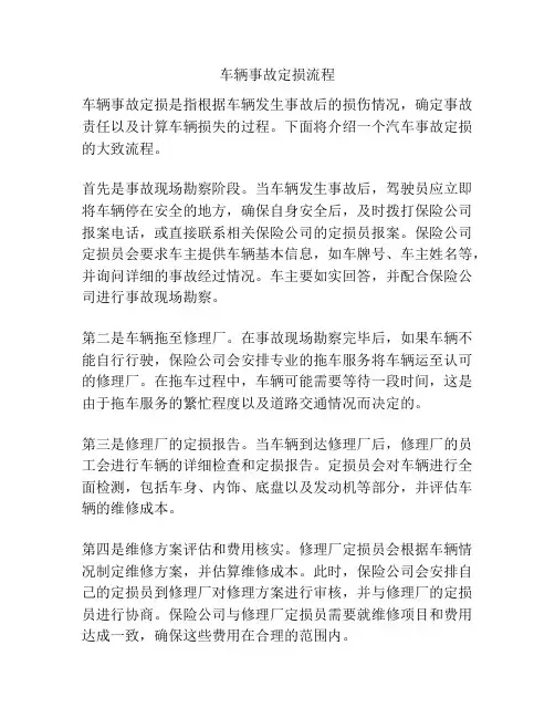 车辆事故定损流程