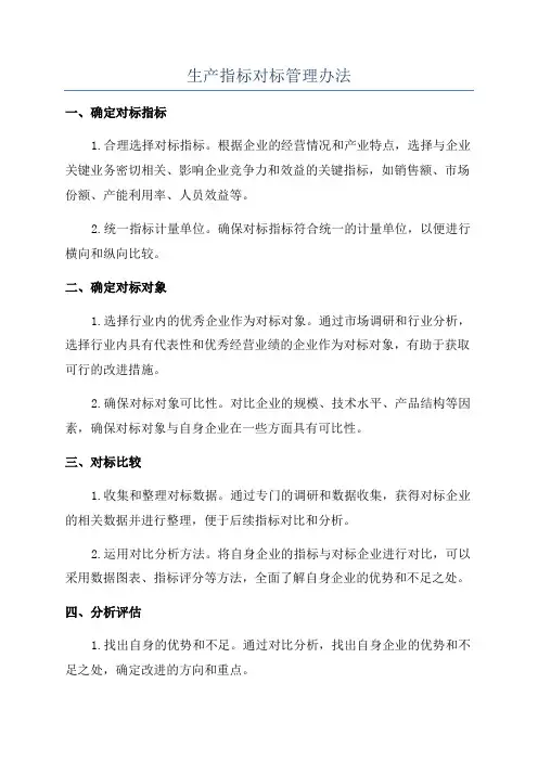 生产指标对标管理办法
