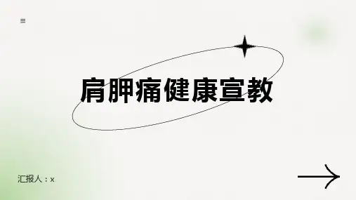 肩胛痛健康宣教