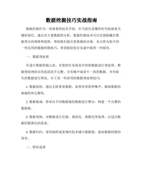 数据挖掘技巧实战指南