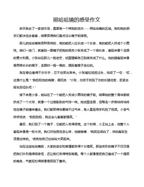 照哈哈镜的感受作文