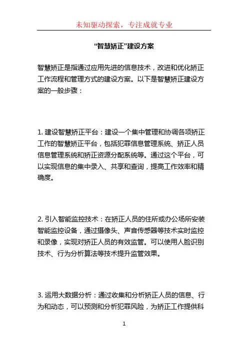 “智慧矫正”建设方案 (3)