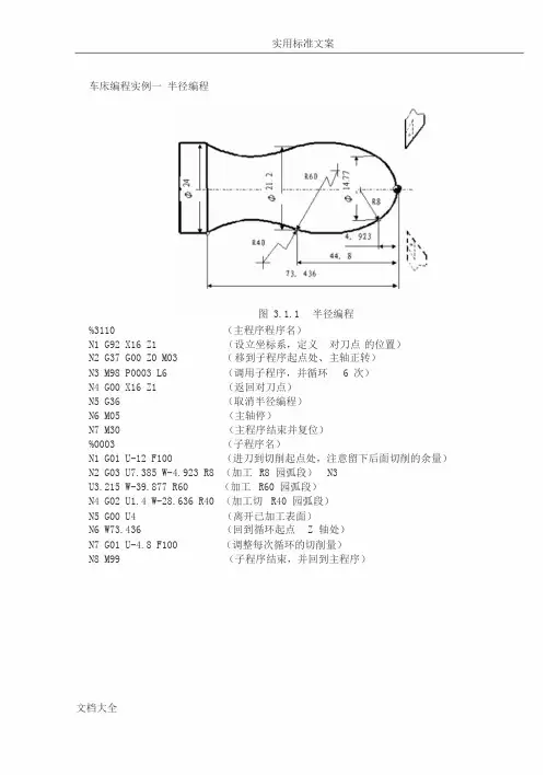 数控车床编程实例详解(30个例子)