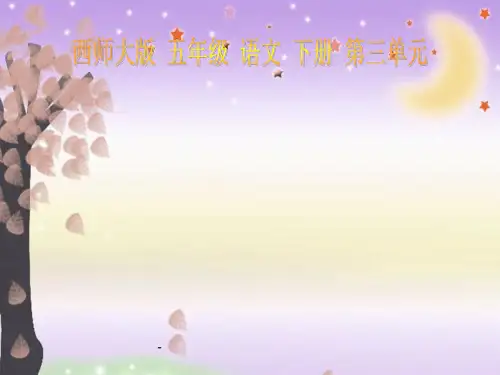 西师大版小学五年级语文下册第11课《天上的星星PPT-课件》