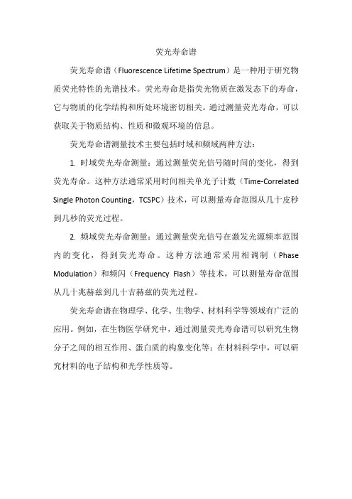 荧光寿命谱
