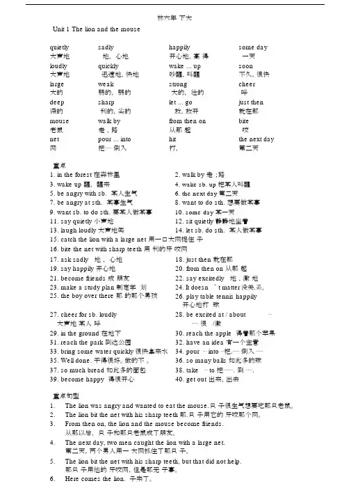 (完整版)译林英语6B知识点归纳,推荐文档.docx