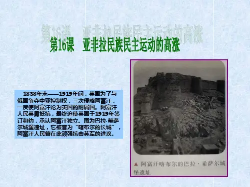 《中外历史纲要》(下)亚非拉民族民主运动的高涨