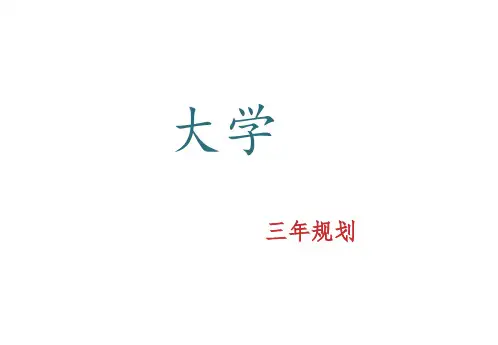 大学三年规划.ppt