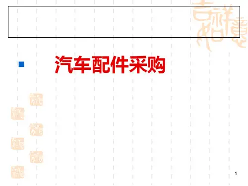 汽车配件采购PPT课件