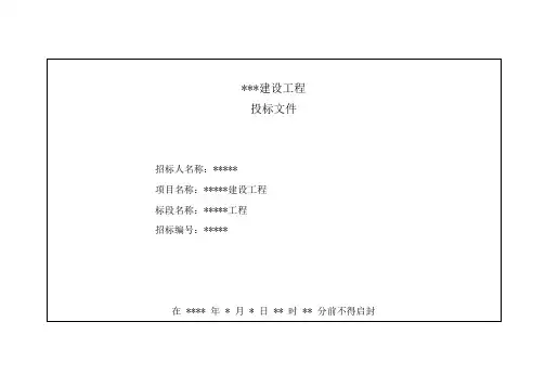 投标文件密封(投标封套、封条)格式 