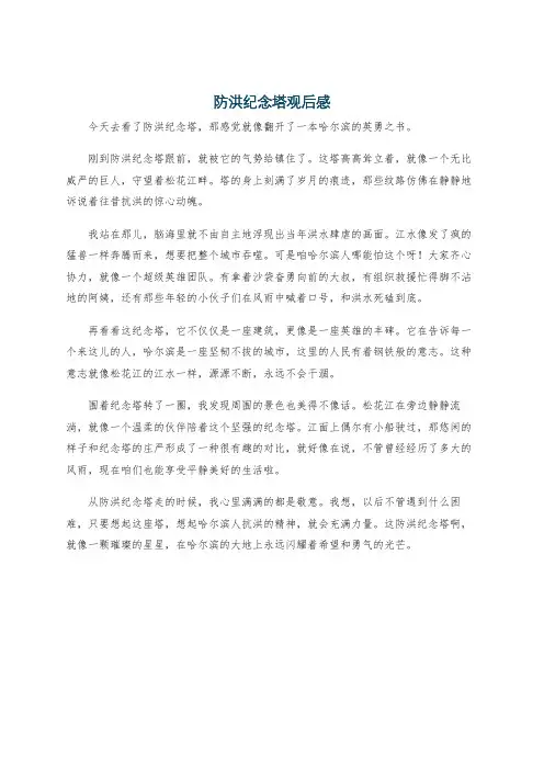 防洪纪念塔观后感