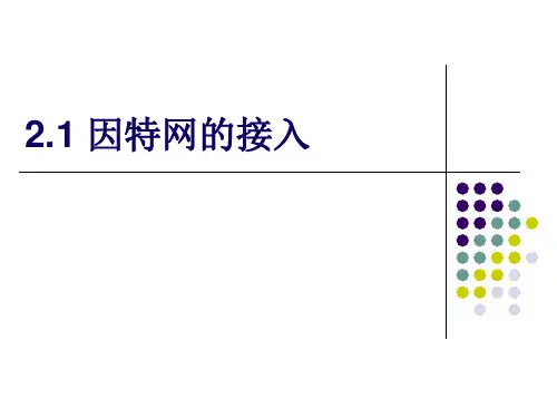 高中信息技术2.1 因特网的接入方式 优秀课件