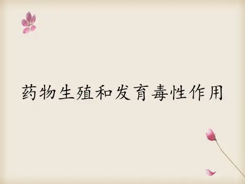 药物生殖和发育毒性作用
