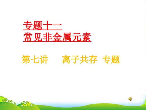 人教版高一必修一化学2.2离子反应课件(共20张PPT)