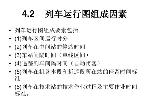 列车运行图组成因素