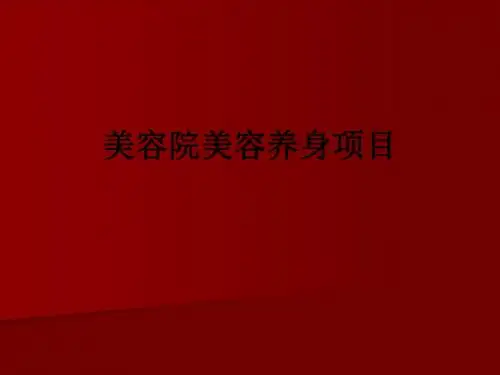 美容院美容养身项目ppt课件