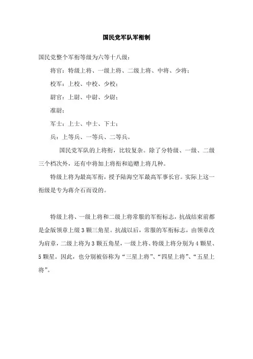 国民党军队军衔制