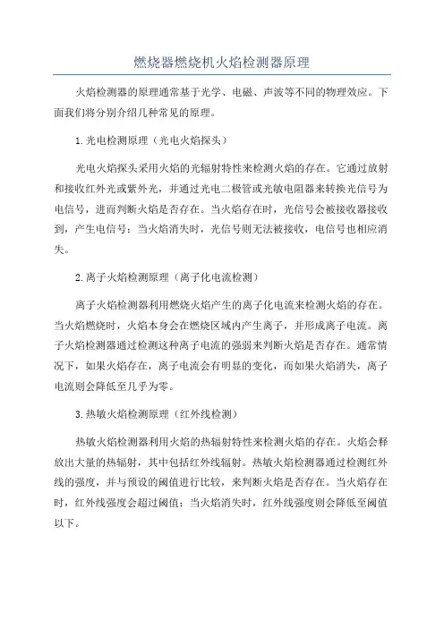 燃烧器燃烧机火焰检测器原理