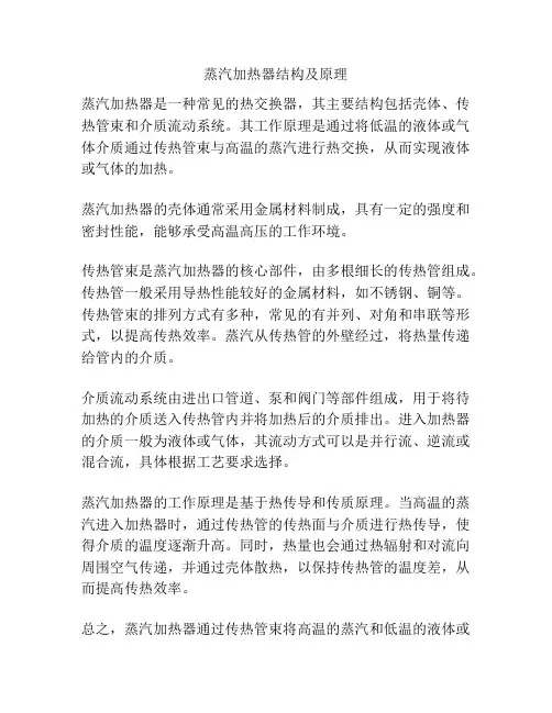 蒸汽加热器结构及原理