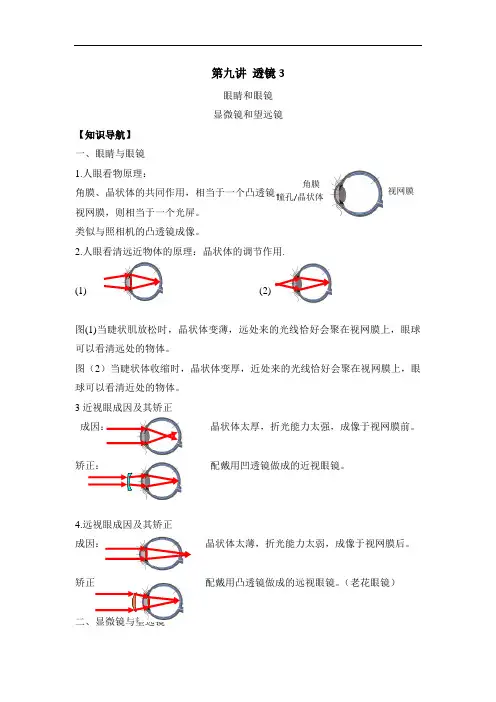 第九讲 眼睛和眼镜及显微镜望远镜
