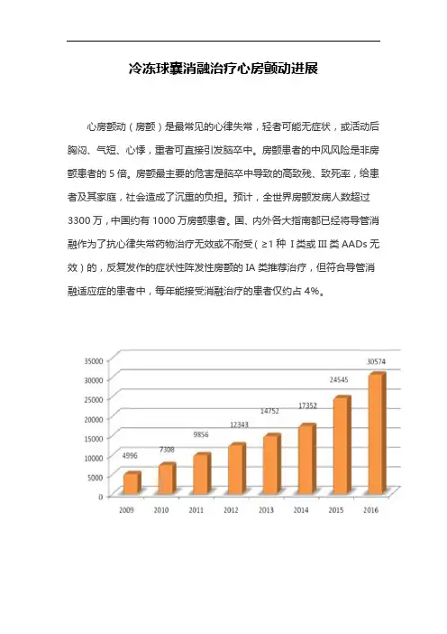 冷冻球囊消融治疗心房颤动进展
