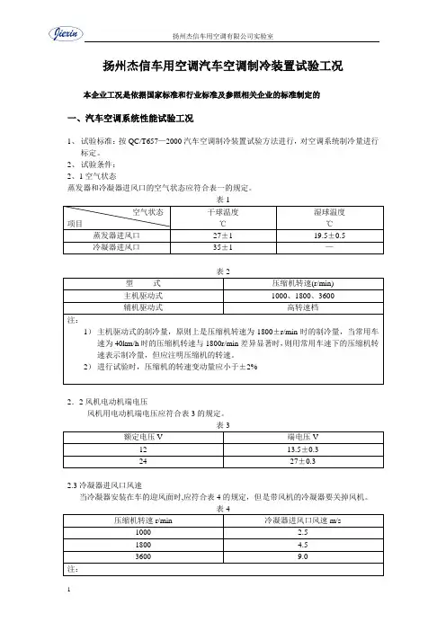 DJ实验室各种工况