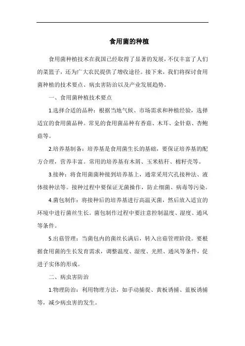 食用菌的种植(1)