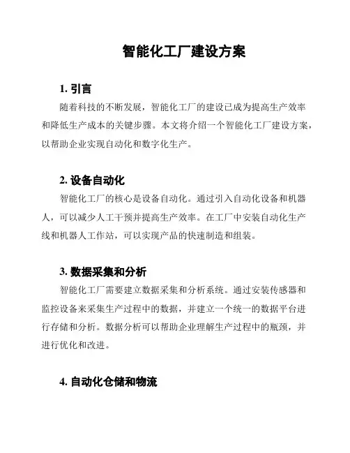 智能化工厂建设方案