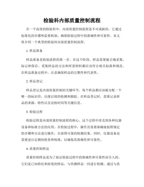 检验科内部质量控制流程