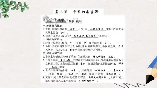 八年级地理上册第三章第三节中国的水资源习题课件新版湘教版