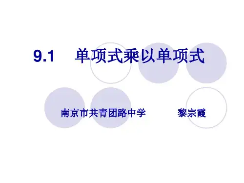 单项式乘以单项式-PPT课件
