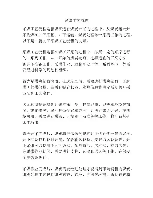 采煤工艺流程