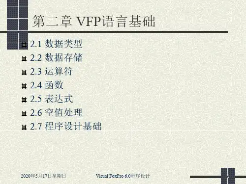 VFP_第2章语言基础