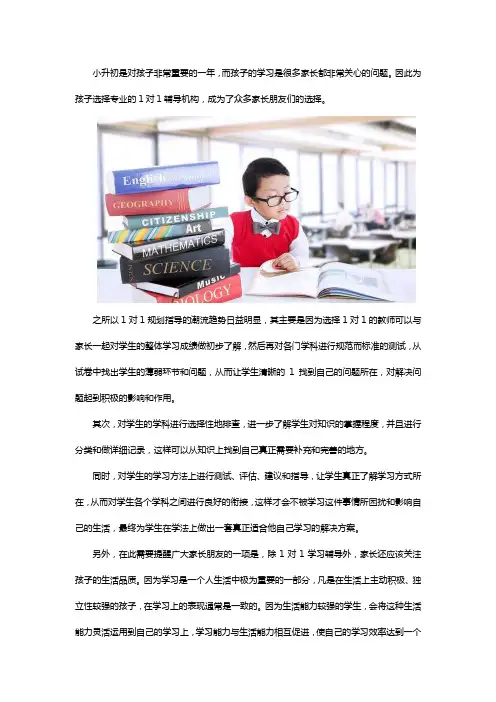 小升初1对1规划指导
