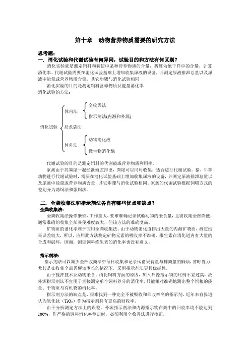 10动物营养物质需要的研究方法
