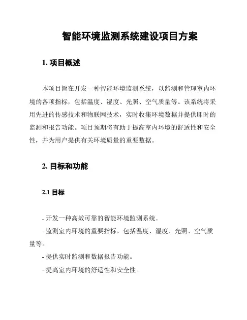 智能环境监测系统建设项目方案