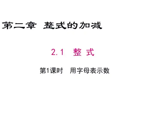 人教版七年级数学上册第2章2.1.1整式课件(共18张PPT)