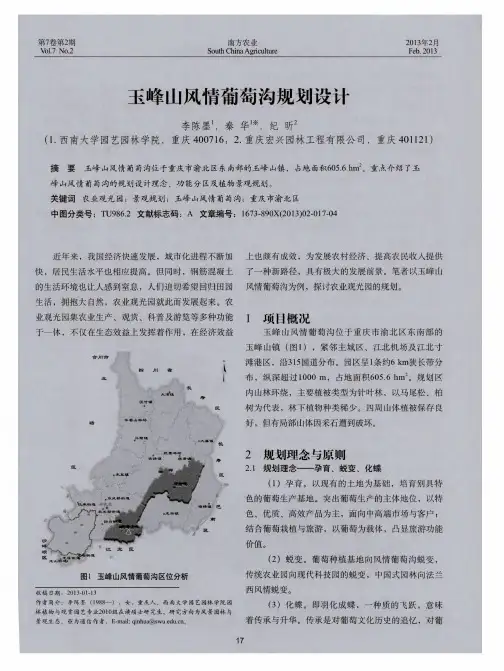 玉峰山风情葡萄沟规划设计