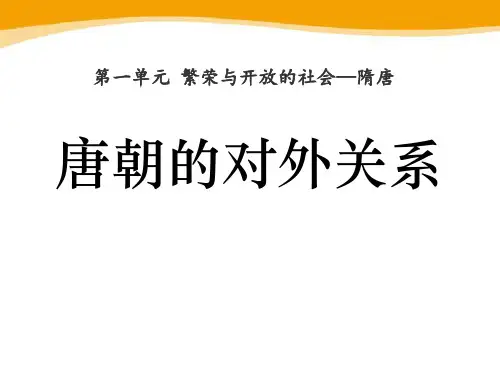 《唐朝的对外关系》繁荣与开放的社会—隋唐PPT(上课用)